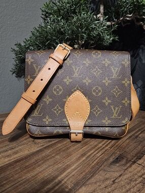 Authentic Louis Vuitton Vintage Cartouchiere PM Monogram Canvas